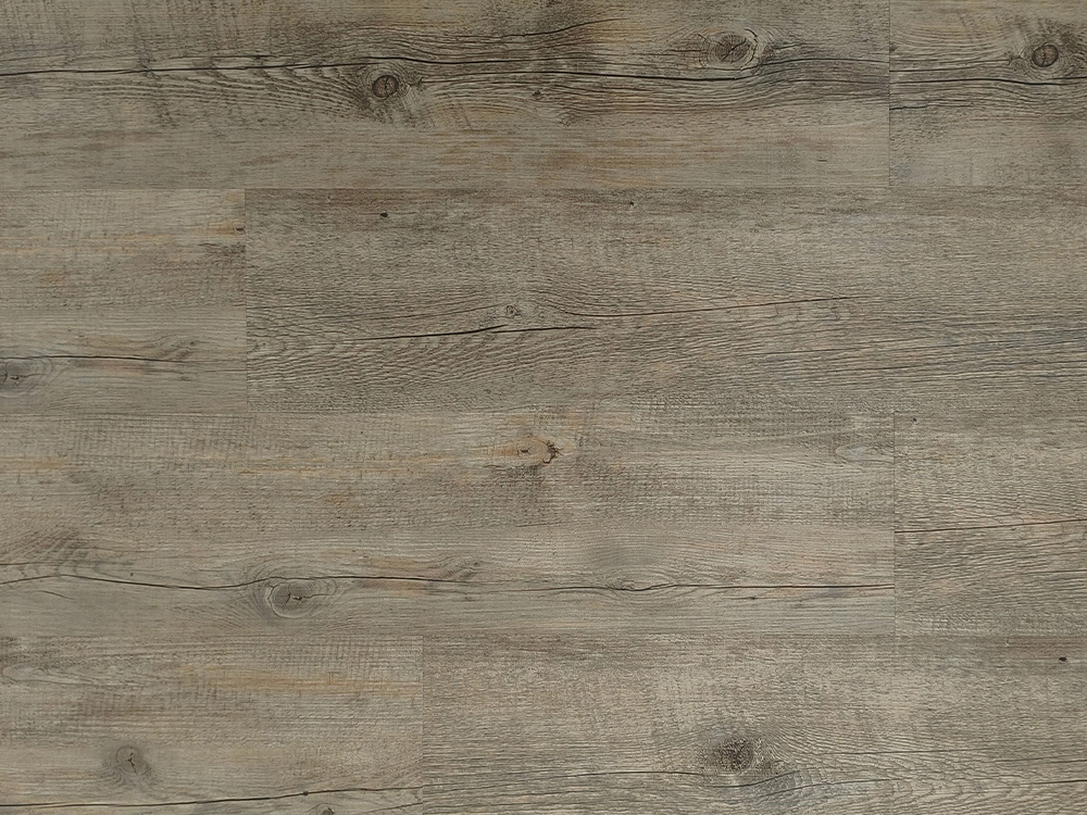 Sàn LVT Màu xám nhạt Hạt gỗ màu nâu 7,25 × 48 