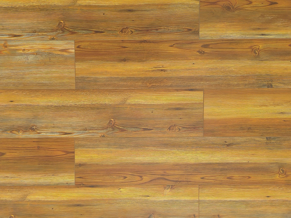 Sàn SPC Hạt gỗ màu vàng ấm 7,25 × 48 
